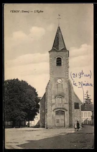 AK Véron, L`Église, Kirche