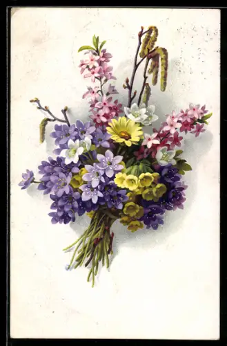 Künstler-AK Meissner & Buch (M&B): Blumenstrauss mit Zweigen