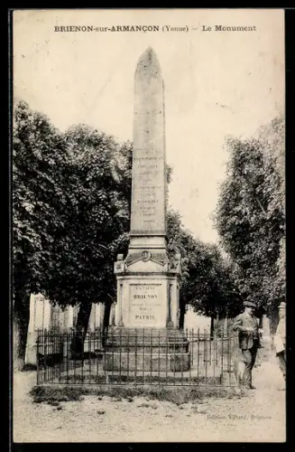 AK Brienon-sur-Armancon, Le Monument, Kriegerdenkmal