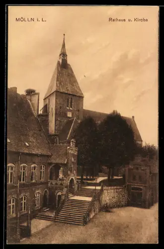 AK Mölln i. L., Rathaus & Kirche