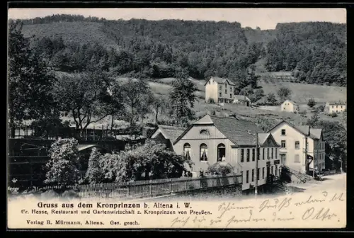 AK Altena i. W., Gasthaus zum Kronprinzen von Preussen, Bes. Fr. Hesse
