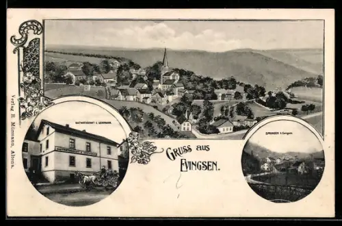 AK Evingsen, Gasthaus von E. Uerpmann, Totalansicht, Springen