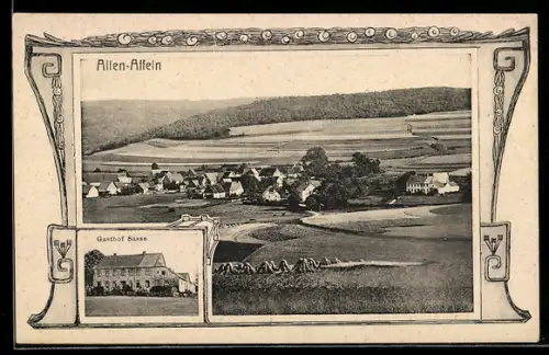 AK Altenaffeln, Gasthof Sasse, Teilansicht