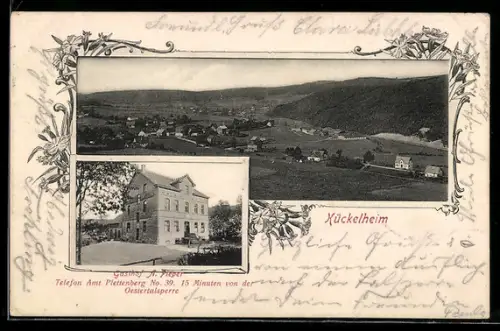 AK Kückelheim, Gasthof von A. Pieper, Totalansicht