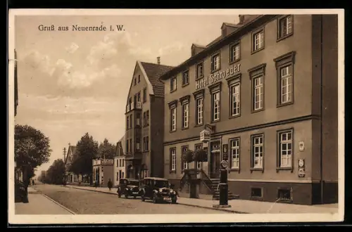 AK Neuenrade i. W., Hotel Schroeder, Bes. Wilh. Voss