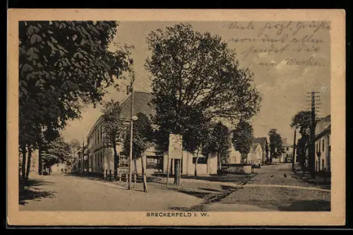 AK Breckerfeld i. W., Strassenpartie im Ort