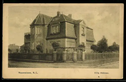 AK Neuwelzow /N.L., Blick auf die Villa Hübner