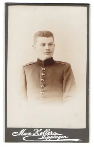Fotografie Max Zeller, Göppingen, Soldat vom Infanterie-Regiment in Uniform