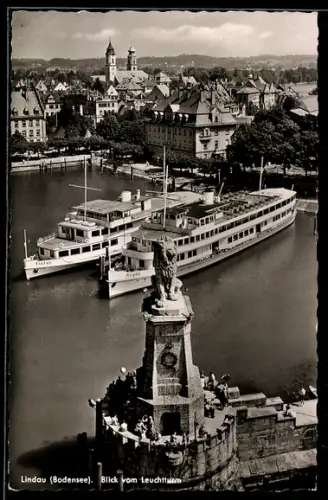 AK Lindau /Bodensee, Passagierschiffe Allgäu und Lindau im Hafen