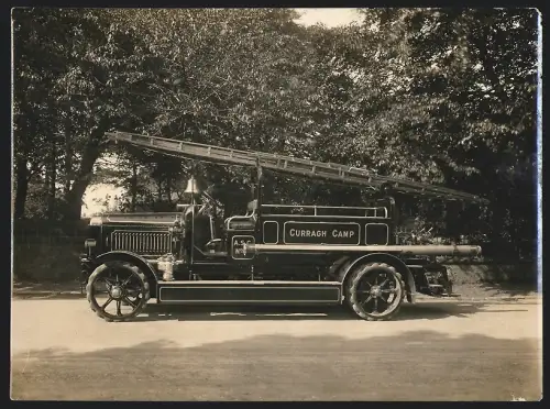 Fotografie Leyland Motors Ltd., Leyland, Feuerwehr Wagen, Irische Militär Feuerwehr vom Curragh Camp, Leiterwagen