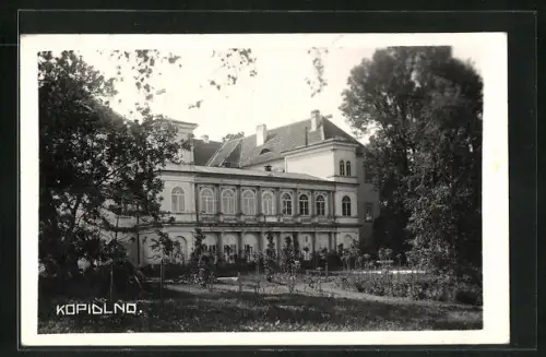 AK Kopidlno, Blick zum Schloss
