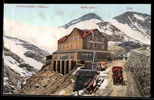 AK Stilfserjoch /Tirol, Hotel Ferdinandshöhe
