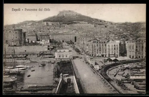 AK Napoli, Panorama dal Molo, Segelboote