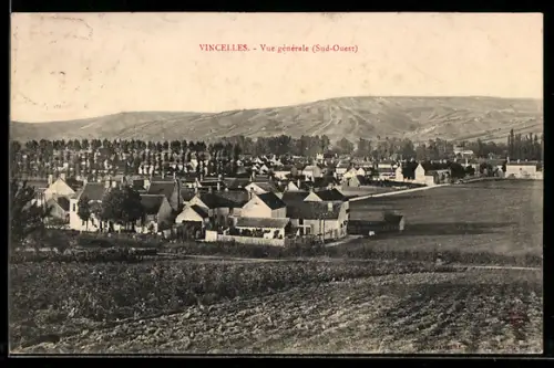 AK Vincelles, Vue générale, Totalansicht der Ortschaft