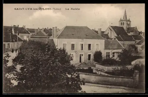 AK Saint-Cyr-les-Colons, La Mairie, Rathaus