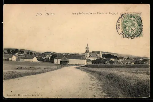 AK Brion, Vue générale de la Route de Joigny