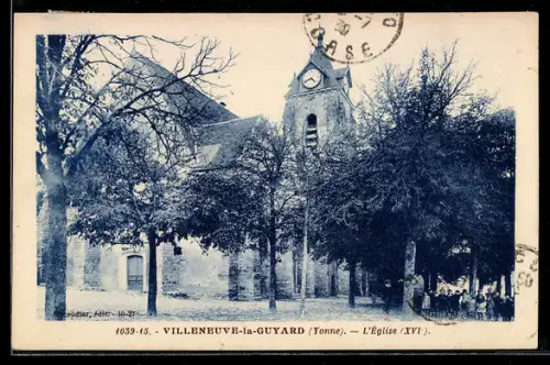 AK Villeneuve-la-Guyard, L`Église, Blick auf die Kirche