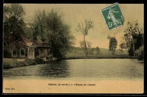 AK Galluis, Haus am Ufer des Lieutel