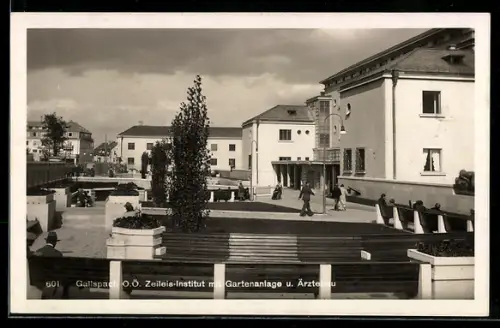 AK Gallspach, Zeileis-Institut mit Gartenanlage und Ärztebau