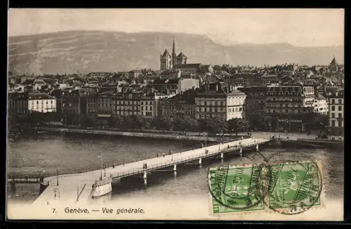 TCV-AK Genève, Vue générale, Bildseitenfrankatur