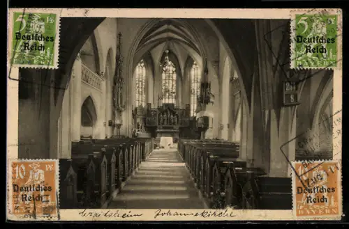 TCV-AK Crailsheim a. J., Johanneskirche, Bildseitenfrankatur