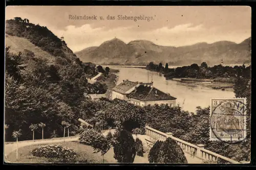 TCV-AK Rolandseck, Blick auf das Siebengebirge, Bildseitenfrankatur