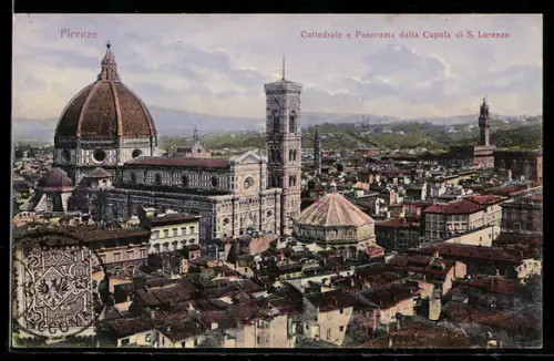 TCV-AK Firenze, Duomo, Bildseitenfrankatur