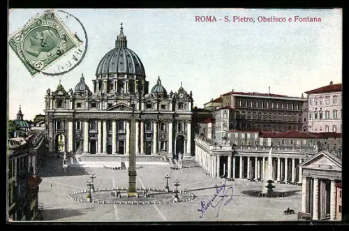 TCV-AK Roma, S. Pietro, Bildseitenfrankatur
