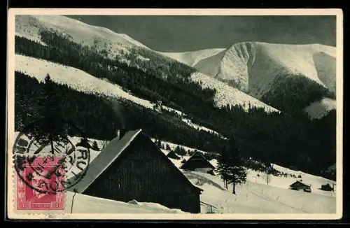 TCV-AK Sanct Peter, Berghütte mit Eisenkoppe, Bildseitenfrankatur