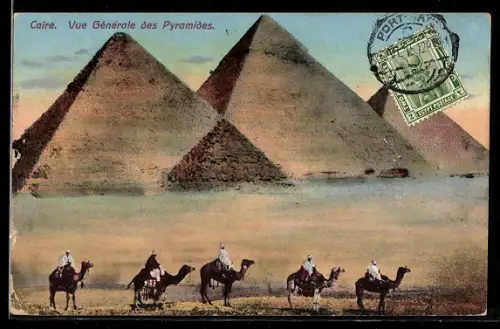 TCV-AK Caire, Vue générale des Pyramides, Bildseitenfrankatur