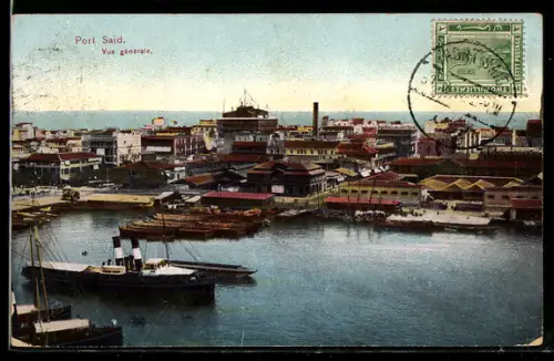 TCV-AK Port Said, Vue générale, Bildseitenfrankatur