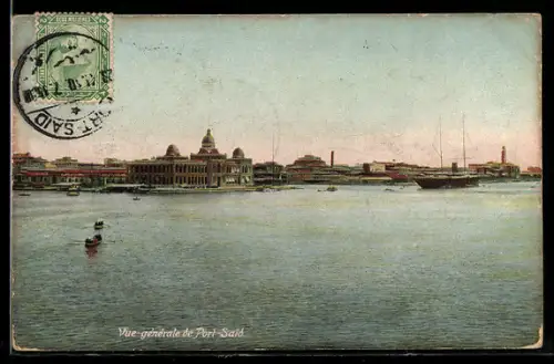 TCV-AK Port Said, Vue générale, Bildseitenfrankatur