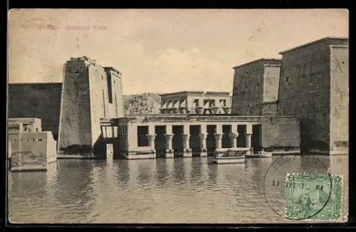 TCV-AK Philae, General View, Bildseitenfrankatur