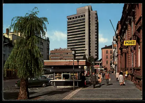 AK Offenbach /Main, Ansicht vom Rathaus, Post, Hochhaus