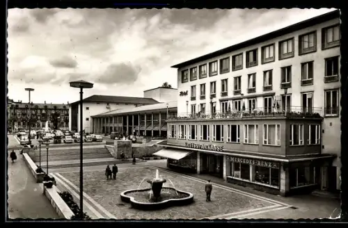 AK Bad Homburg v. d. H., Kurhaus mit Brunnen aus der Vogelschau