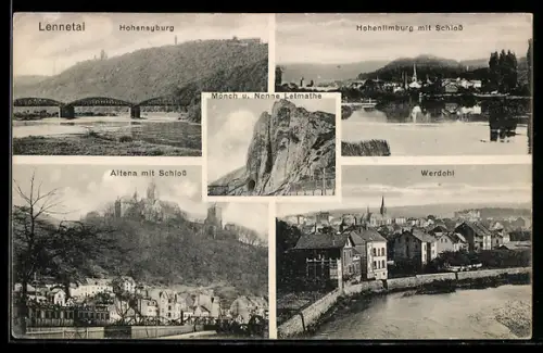 AK Lennetal, Hohensyburg, Hohenlimburg mit Schloss, Altena mit Schloss, Werdohl, Mönch und Nonne Letmathe
