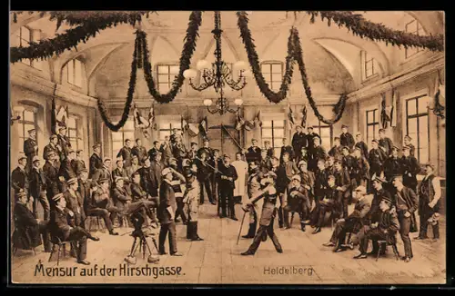 AK Heidelberg, Mensur auf der Hirschgasse