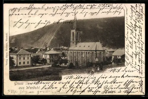 AK Werdohl, Kirche und umliegende Gebäude