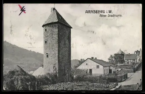 AK Arnsberg i. W., Alter Stadtturm
