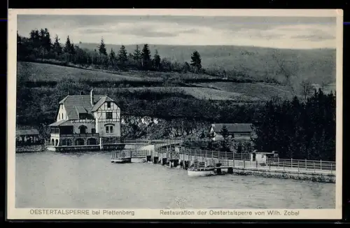 AK Plettenberg, Oestertalsperre, Restauration der Oestertalsperre von Wilh. Zobel