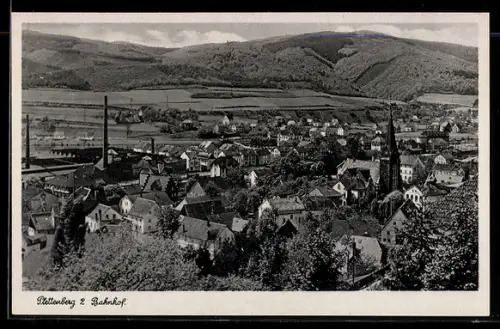AK Plettenberg, Ortsansicht aus der Vogelschau