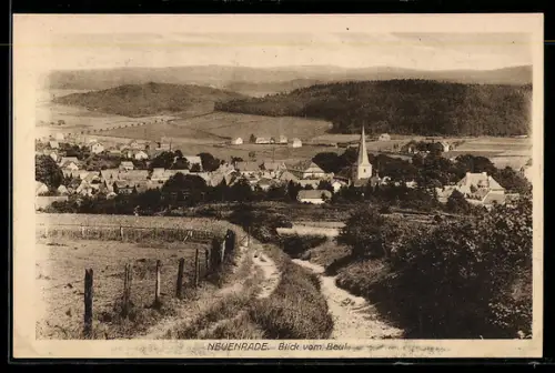 AK Neuenrade, Blick vom Beul auf Ort und Kirche