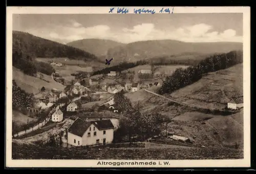 AK Altroggenrahmede i. W., Ortsansicht im Tal