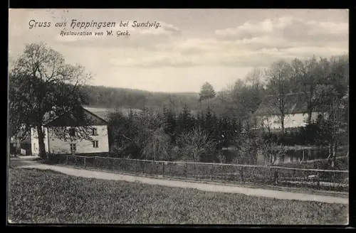 AK Heppingsen bei Sundwig, Restauration von W. Geck