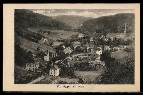 AK Altroggenrahmede, Strassenpartie mit Kirche