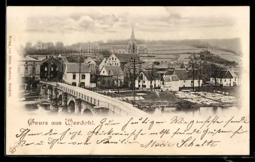 AK Werdohl, Teilansicht mit Kirche
