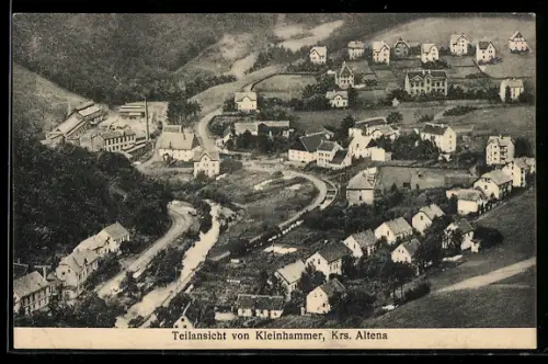 AK Kleinhammer / Altena, Teilansicht aus der Vogelschau