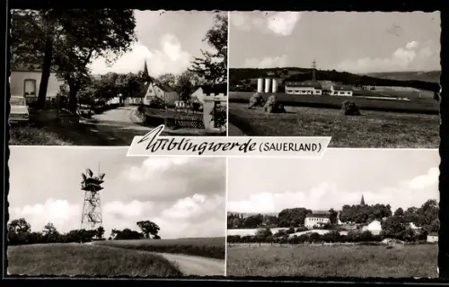 AK Wiblingwerde /Sauerland, Kirche, Aussichtsturm, Industrieanlagen, Ortsansicht