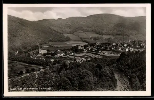 AK Nachrodt /Sauerland, Ortsansicht vom Berghang aus