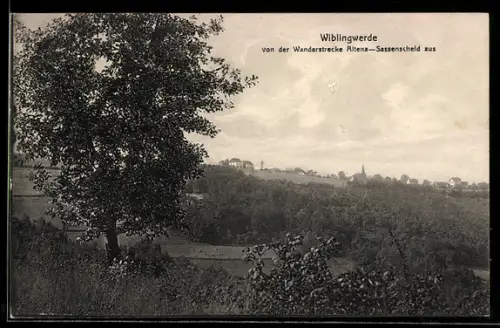 AK Wiblingwerde, Blick von der Wanderstrecke Altena-Sassenscheid